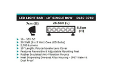 Load image into Gallery viewer, DOBINSONS - 10&quot; SINGLE ROW LED LIGHT BAR
