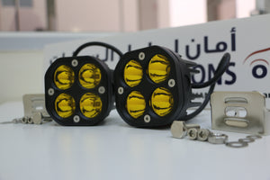 3E LED Yellow Driving Fog Lights 2Pcs 3Inch