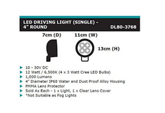 DOBINSONS -  4" ROUND SINGLE LED